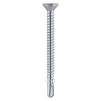 4.2 x 38 Metal Construction Timber to Light Section Screws - Countersunk - Wing-Tip - Self-Drilling - Zinc (200)