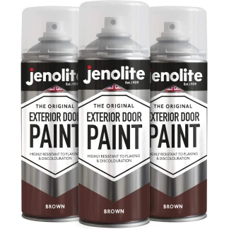 3 x JENOLITE Exterior Door Paint Aerosol Spray