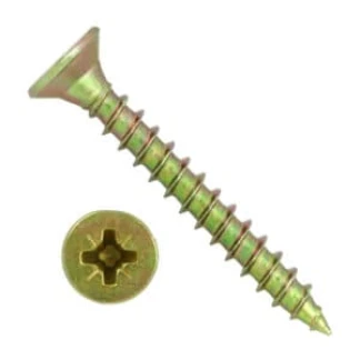 5.0 x 50 Wood Screw PZ CSK ZYP Box of 200