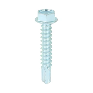 5.5 x 70 Metal Construction Timber to Heavy Section Section Hex Head EPDM Washer Self-Drilling Silver Organic (Box 100)