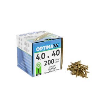 4.0 x 40 Optimaxx Woodscrew 200PC