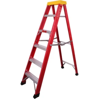 6 tread Trade fiberglass step ladders.