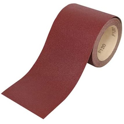 115 x 10m P60 Sandpaper Roll Red