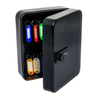 Key Cabinet 200 x 160 x 75  Provides safe and easy storage of multiple keys. Steel body with 20 hooks