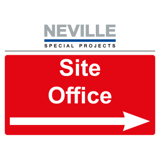 CSS/11 Nevilles site office with right facing arrow (600mm x 450mm)