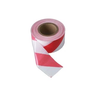 75mm x 500m Red/ White Barrier Tape