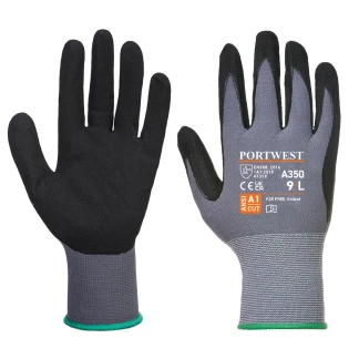 L (9) Grey/Black PU Glove 4121 Pr