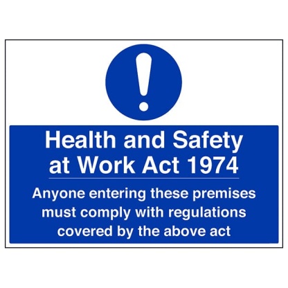 "Health & Safety At Work Act  1974" 600 x 450 RP