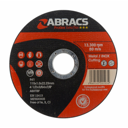 115mm Cutting Disc 1.0mm Inox Pk25