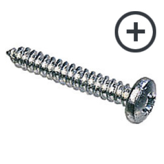8 x 1 Pan Pozi Self Tapping Screws Bzp 1000