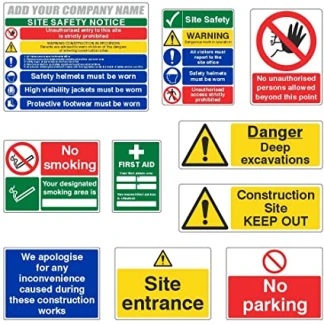 Construction/Building Site Safety Sign Starter Pack Bundle