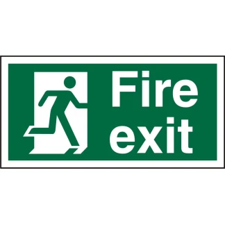 Fire Exit sign with running man
