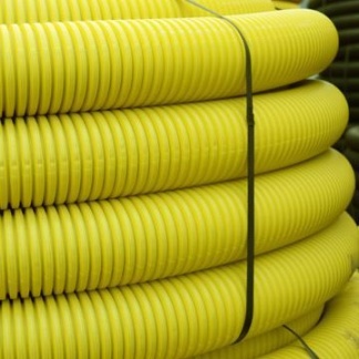63mm OD Twinwall Duct x 50m Yellow