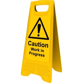 A Frame Free Standing 'Caution Operatives At Work'