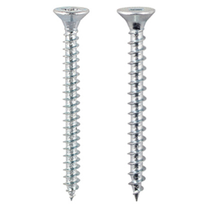 6.0 x 70 - Solo Chipboard & Woodscrews - PZ - Double Countersunk - BZP - Box of 200