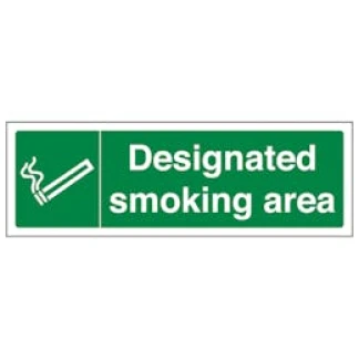 Designated Smoking Area - Landscape Sign