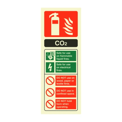 CO2 Fire Extinguisher Sign