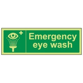EMERGENCY EYEWASH Sign Photo Luminescent