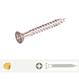 6g x 5/8  Woodscrews Countersunk Pozi Twinthread Zinc Plated Box of 200