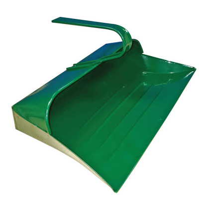 Leecroft Metal Hooded Dustpan Galv