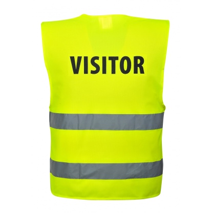 BRE Bespoke Printed Hi Vis Vest Visitor XL