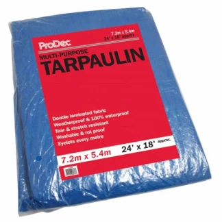 (9.4" x 7") 24' x 18' Blue Tarpaulin