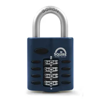 Squire CP40 - Weather Resistant 40mm Combination Padlock - 4 Wheel - Open Shackle