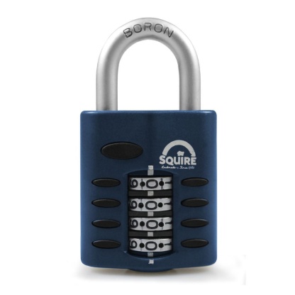 Squire CP40 - Weather Resistant 40mm Combination Padlock - 4 Wheel - Open Shackle