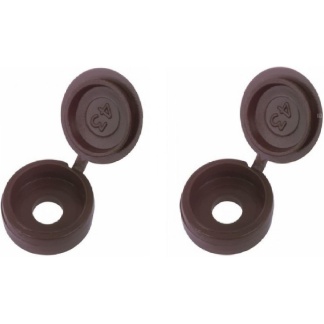 Hinged Screw Caps - Small Brown Pack 100