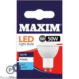 Maxim GU10 LED 5W = 50W daylight white LED bulbs