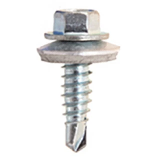 6.3 x 22 Hex Head Self Drill Stitching Screw Stainless Bi-metal C/w GB16 Washer
