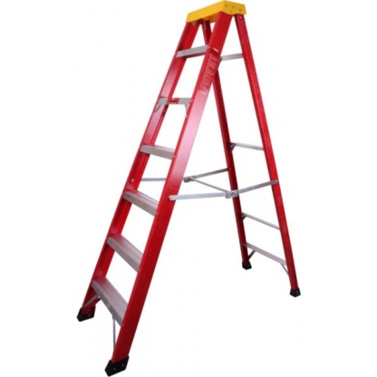 8 Tread Trade fiberglass step ladders.