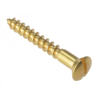 8 x 1 1/4 Csk Slot Brass Woodscrew Box 200