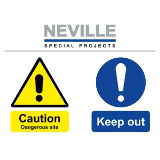 A4 Rigid Plastic Sign 'BUILDING SITE KEEP OUT!'