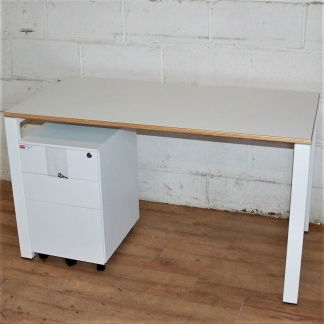 Good Condition Used Desk C/w Pedestal 11187 1300 x 650