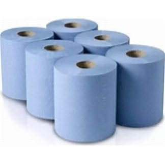Blue Centrefeed Rolls 2ply 500 sheet - 6 Pack