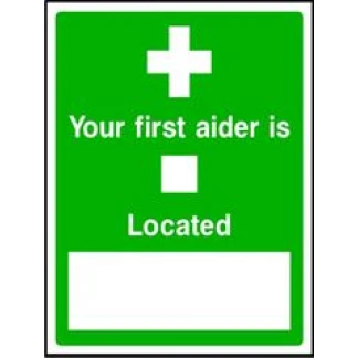 'Your first Aider' sign