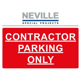 CSS/06 Nevilles contractor parking only sign (600mm x 450mm)