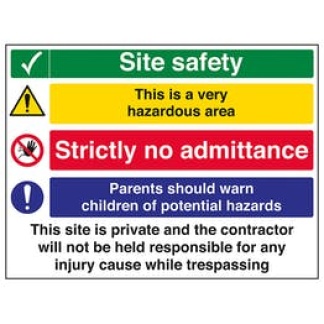 Multi Hazard Site Safety Very Hazardous Area - Large Landscape 800-600