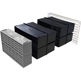 Grey Air Bricks With 9" x 6" Extendable Combination Cavity Wall Sleeve Vent