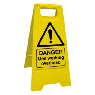 Danger Men Working Overhead A Frame
