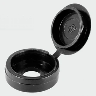 Black Hinged Screw Caps - Large Pack 100