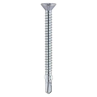 5.5 x 65 Box 200 Timber to Heavy Section Screws - Countersunk - Wing-Tip - Self-Drilling - Zinc