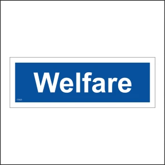 'Welfare' word sign with logo