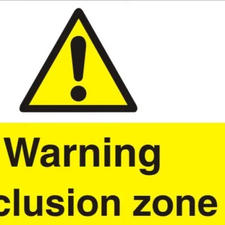 Caution 'Lifting Area Exclusion Zone' Branded A4