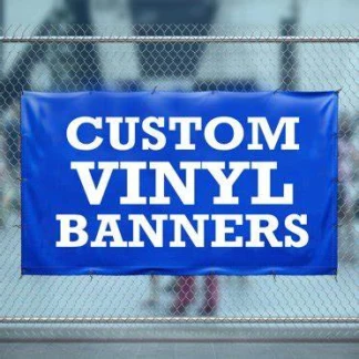 'SHOPS OPEN AS NORMAL' 6' x 2' White Banner With Welded Hems & Metal Eyelets & Blue Lettering