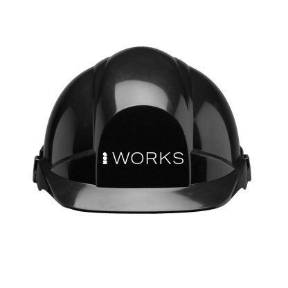 HOPWorks embossed Safety Helmet - Black