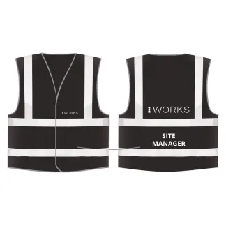 HOPWorks (M) Black Hi-vis Site Manager