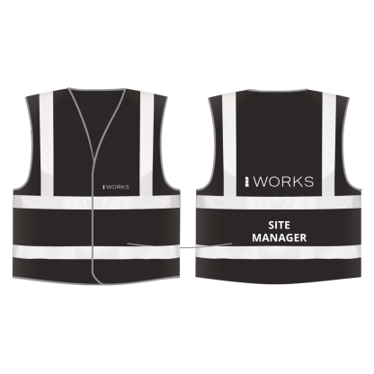 HOPWorks (L) Black Hi-vis Site Manager