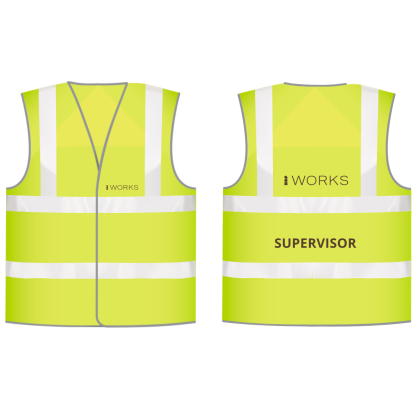 HOPWorks (M) Yellow Hi-vis Supervisor